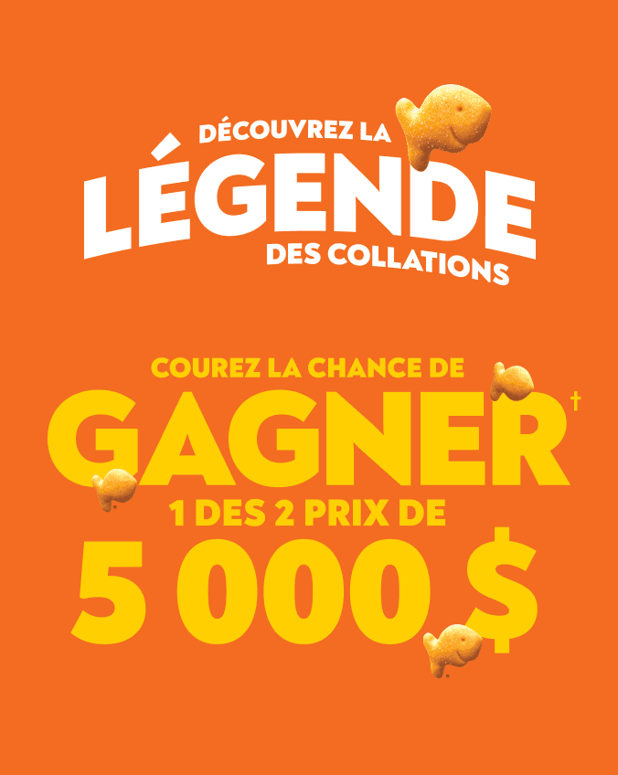 Découvrez la légende des collations et courez la chance de gagner† 1 des 2 prix de 5 000 $